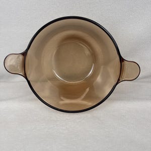 Corning Visions 3.5L Amber Glass Casserole Stock Pot Made in France No Lid VTG
