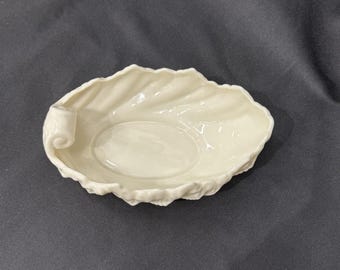 LENOX 6インチ キャンディディッシュ シェルまたはアカンサスの葉のデザイン ブルーリースマーク ヴィンテージ