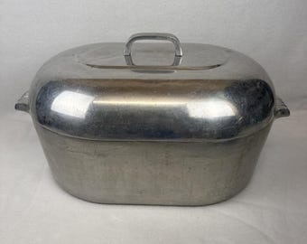 Wagner Ware Sidney O Magnalite 4269-M Roaster Dutch Oven 17qt & Lid W/Tray VTG
