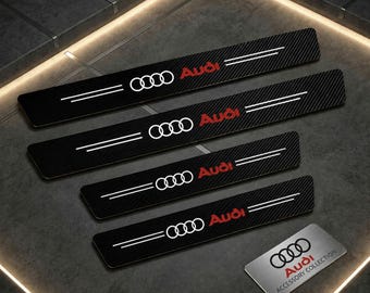 Brand new Fits Audi *4 Door Sill Protector + 2 Audi Coaster Drink Mat A1 A2 A4 A5 A6 A7 A8 Q3 Q5 Q6 Q7 Q8 TT