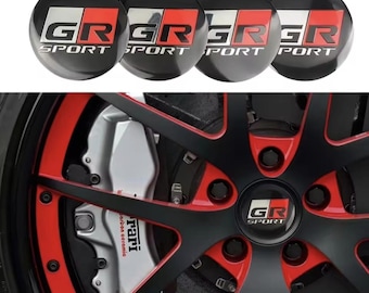 Conjunto de 4 calotas Toyota GR Gazoo Racing pretas, novas, para Corolla, Yaris, GR86, Supra, Huilex e Rav4.