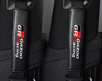 Novo conjunto de protetores de cinto de segurança Toyota GR Gazoo Racing + 2 porta-copos GR + tapete porta-copos Corolla Yaris GR86 Supra Huilex Rav4