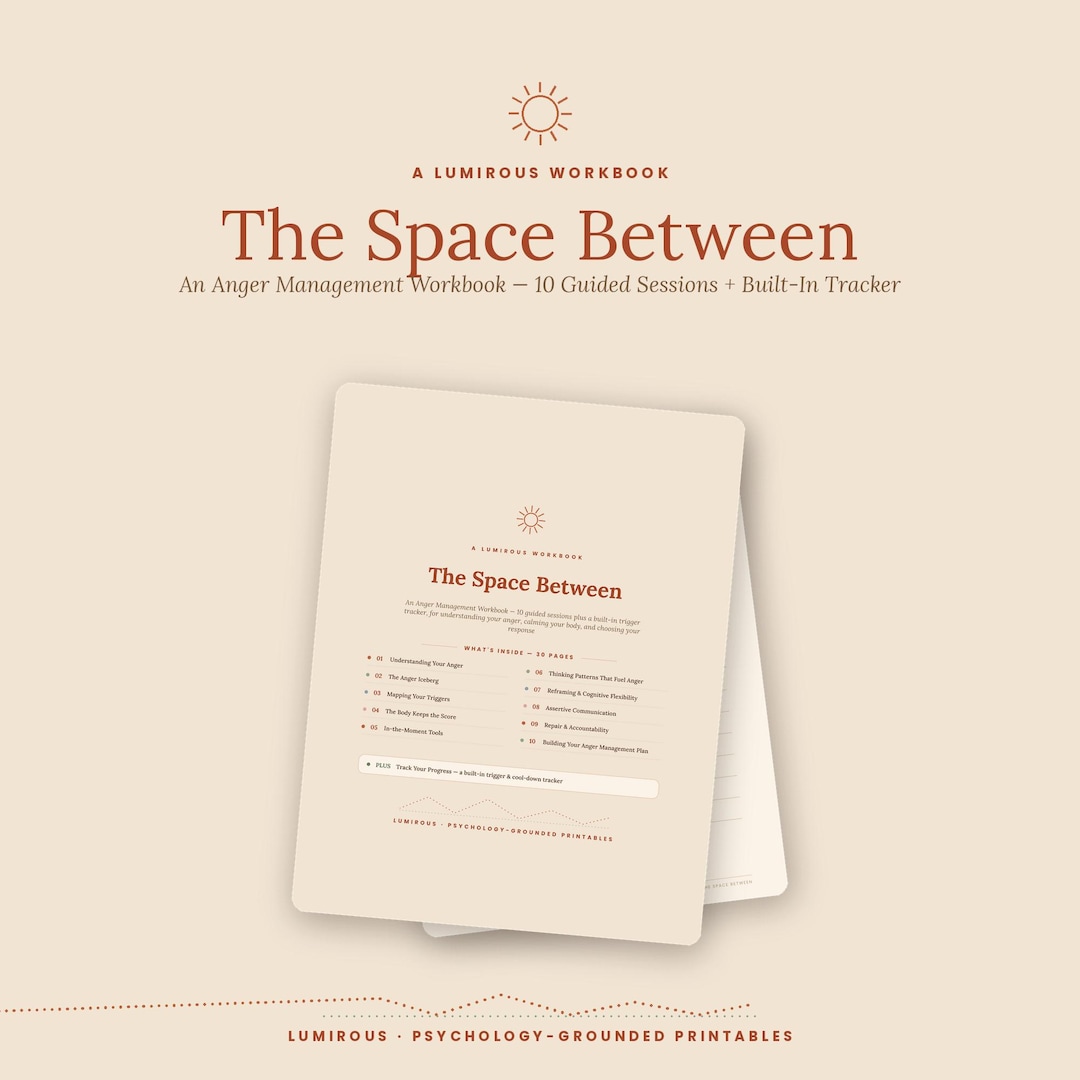 Anger Management Workbook, Printable CBT DBT Tool With Anger Tracker ...