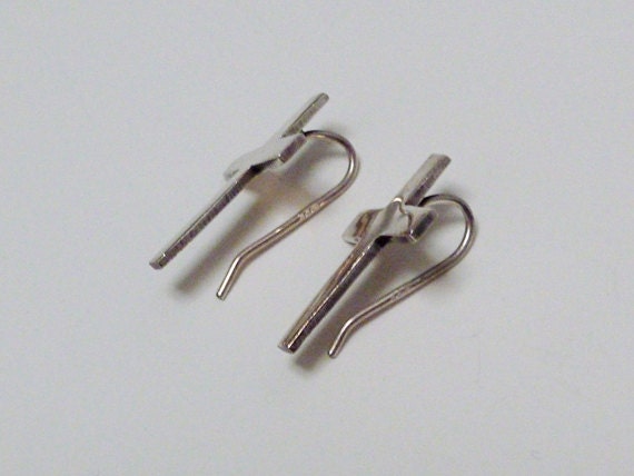 Silver Metal Cross Pierced Earrings - image 2