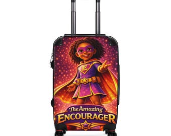 The Amazing Encourager suitcase | Kids Superhero Character Travel Luggage
