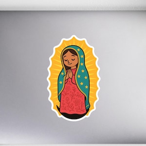Our Lady of Guadalupe Sticker | Durable Vinyl Catholic Sticker | Virgen de Guadalupe Faith Decal | Catholic Kids