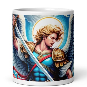 St Michael Coffee Mug | Catholic Angel Mug | Saint Michael the Archangel Gift