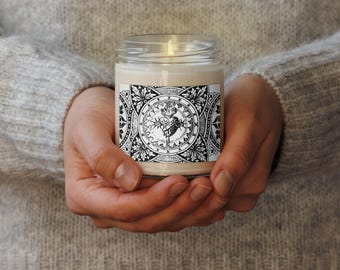 Sacred Heart of Jesus Devotional Candle – Vintage Catholic Art | Traditional Prayer Gift | Religious Home Decor | Scented and Unscented