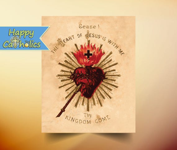 Catholic Art Sacred Heart Of Jesus Print Etsy