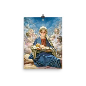Star of Bethlehem Wall Art | Vintage Christmas Art Print | The Nativity Photo Paper Poster