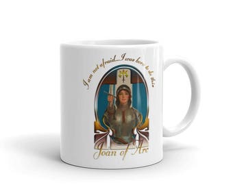Catholic Art | St.Joan of Arc Nouveau Coffee Mug | Catholic Saints