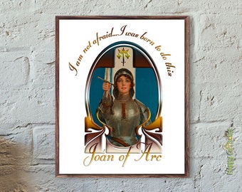 Catholic Art // Joan of Arc Nouveau 8"x10" Print