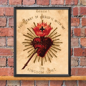 Catholic Art // Sacred Heart of Jesus Print image 1