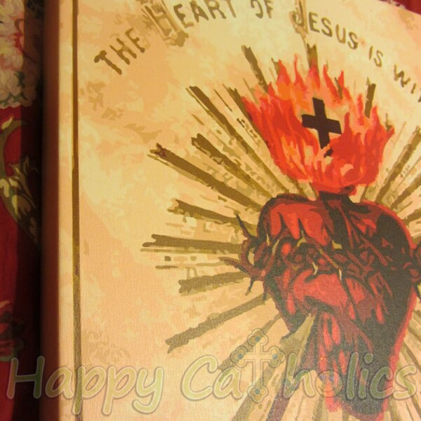 REDUCED - Heart of Jesus 16"x20" Wrapped Canvas Print