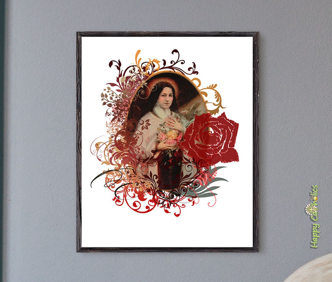 Catholic Art // St. Therese Print // Saint Therese of Lisieux ...