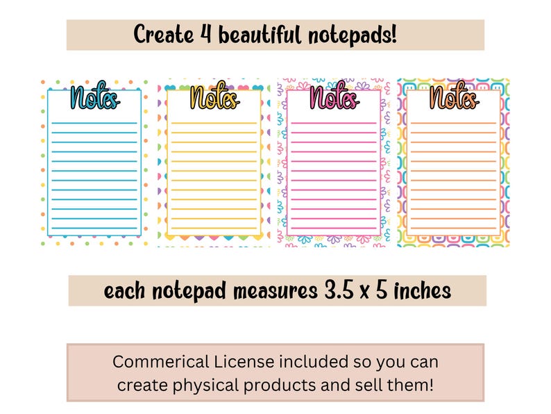 Cute Rainbow Notepad Printable Bundle | Colorful Stationery | to Do ...