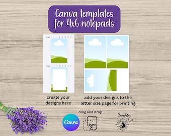 Paquete de plantillas Canva 4x6 / Blocs de notas DIY / Lista de tareas / Bloc de notas / Planificador diario / Bloc de notas personalizado / Blocs de notas editables de Canva