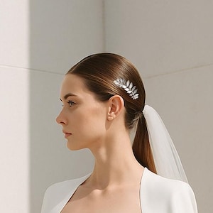 Silver Leaf Hair Comb | Silver Hair Comb | Leaf Hair Comb | Wedding Hair Comb | Bridal Hair Comb | Wedding Hair Comb