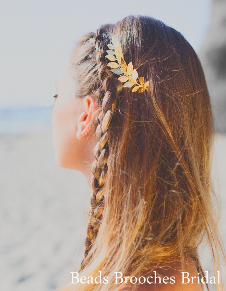 Rose Gold Leaf Hair Comb Wedding Hair CombBridal Hair Etsy