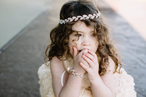 Rhinestone & Pearl Flower Crown Flower Headband With Pearl and Rhinestone Accents - Etsy main image 3