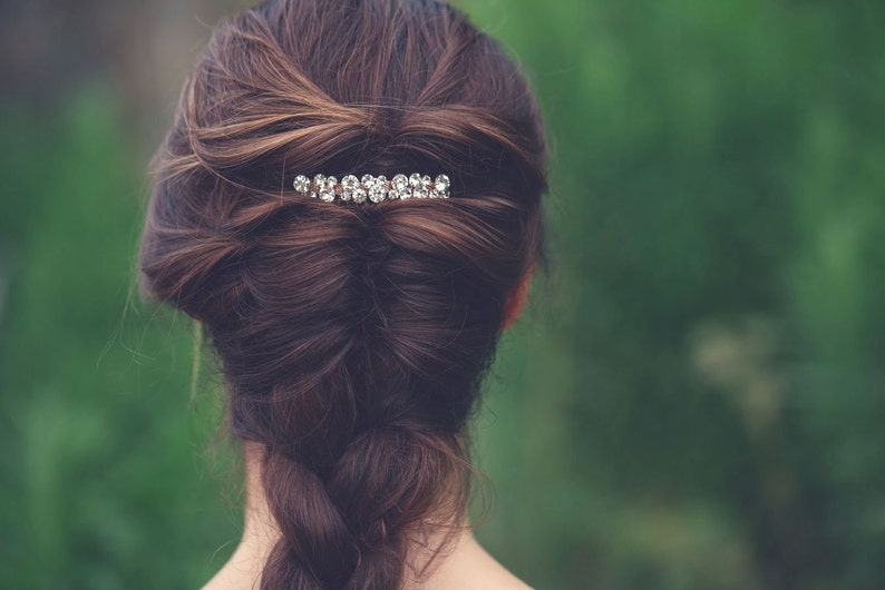 3. Vintage Rose Gold and Blue Hair Comb by The Vintage Bride - wide 5