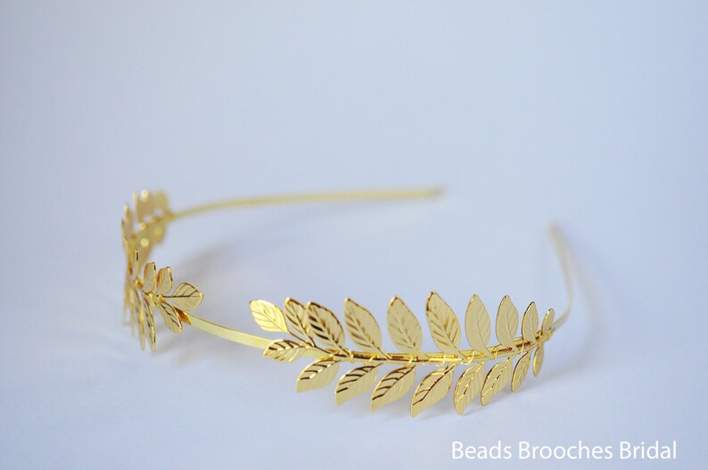 Gold Plated Headbandleaf Grecian Headband Gold Plated - Etsy