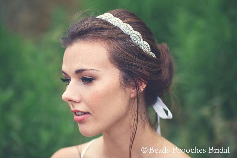 Rhinestone Headband Wedding Headband Crystal Bridal Etsy