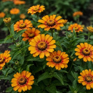 Zinnia Samen - Zahara Sunburst | Helle orange & gelbe Blumen | Einfach zu züchtende Gartensamen
