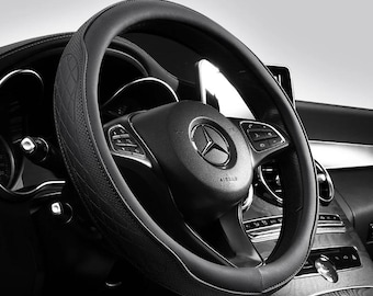 Perforated Faux Leather Steering Wheel Cover Breathable Universal Car Accessory Upgrade