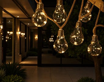 Solar String Lights Outdoor Waterproof 5M 10 LED Rope Lights for Patio Garden Balcony Wedding Backyard Party Decor
