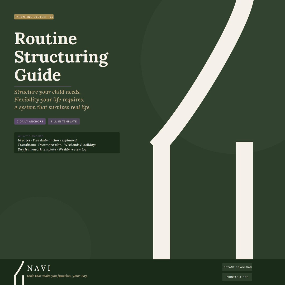 Daily Routine Structuring Hand Out ADHD Autism Routine Structuring Guide | Flexible Daily System for ND ...