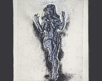 Smoke (Original Collagraph)