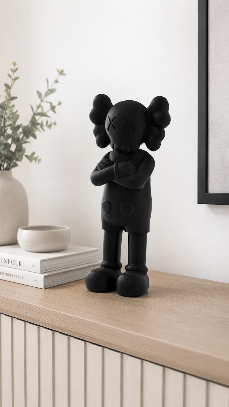 Statue Figure Button Art Toy Statue | 10 Inch Modern Decorative Figure - Etsy