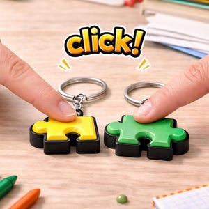 Kycklingformade mini-klickpusselbitar, fidgetleksaker, 2-pack interaktiv stresslindrande leksak för åldrar