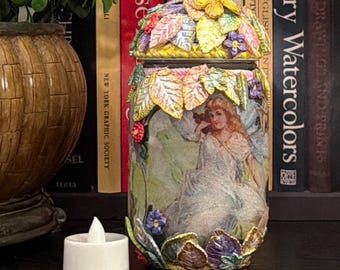 Fantasy Garden - Enchanted Hand-crafted Fairy Night Light, Signed and Numbered Artisan Collectible