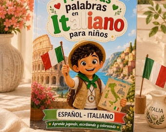 Italienisch für Kinder (PDF) | Druckbare Aktivitäten + Karteikarten + Spiele | Italienisch spielerisch lernen | 7–10 Jahre