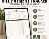 Bill Payment Tracker Printable PDF | Monthly Bill Organizer | Due Date Tracker | Budget Planner | Digital Download