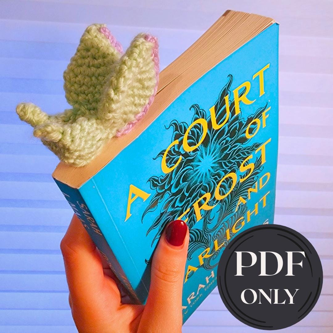 30 Witchy Crochet Patterns for Spooky, Celestial, and Gothic Makes 34 Lunar Moth Crochet Bookmark Pattern