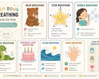 Tarjetas de respiración para calmarse
