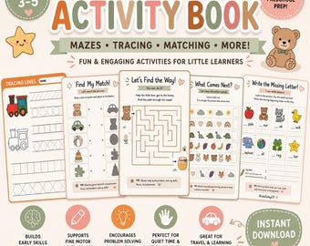 Mini libro de actividades (para niños de 3 a 5 años)