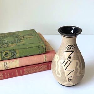 Vintage KOPA Earthen Spirits Southwestern Vase – Hand-Painted Kokopelli Art Pottery