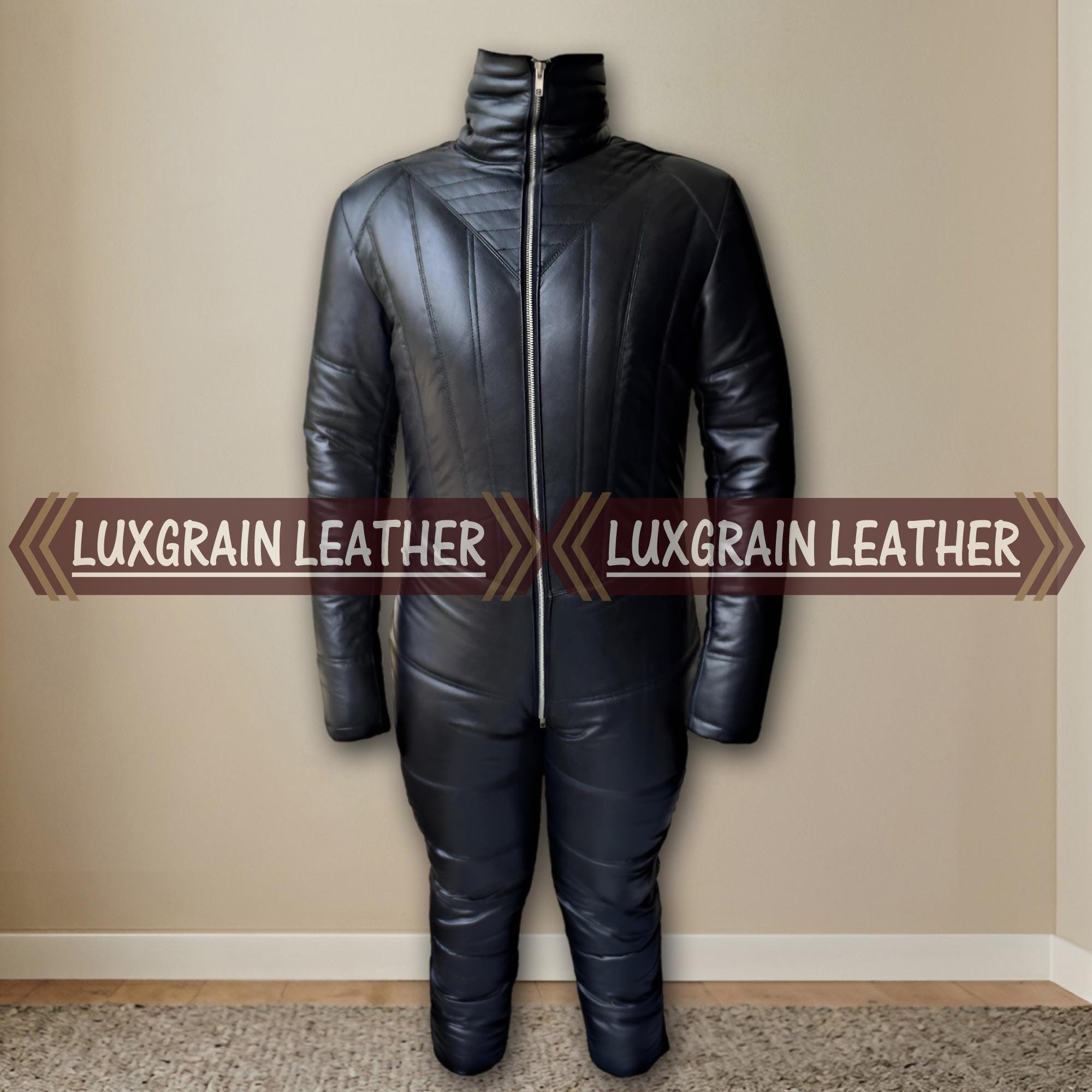 Leather jumpsuit men - Etsy 日本