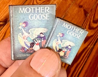 Printable Mother Goose Miniature Book: Vintage Dollhouse DIY (Digital Download)