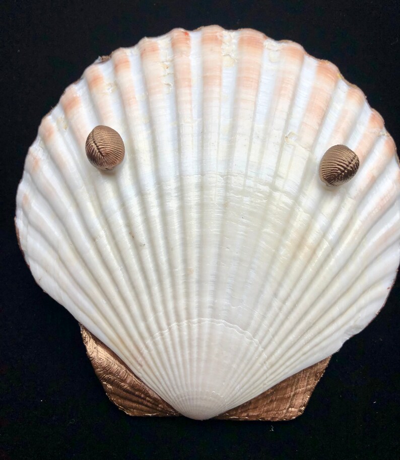 Beautiful Decoupage Shell Jewelry Tray