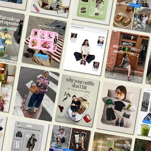 Fashion Content Creator Kit Canva Template Bundle | 50+ Instagram Templates for Content Creators & Personal Brands