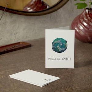 Peace on Earth Koi Fish Greeting Card | Holiday Card, Eco-Friendly Note