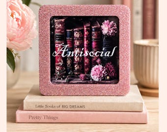 Regalo para amantes de los libros, regalo para lectoras, marco decorativo para amantes de los libros, regalo para introvertidos, decoración de biblioteca, arte para estanterías, regalo para profesores