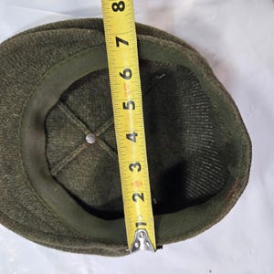 Vintage Kangol 504 Newsboy Cap Olive Green Marled Wool Blend Hat Mens image 10