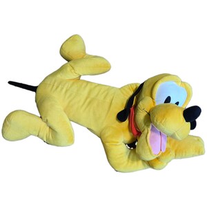 Vintage Fisher Price Disney Jumbo Pluto Plush Stuffed Animal 30" Laying Down