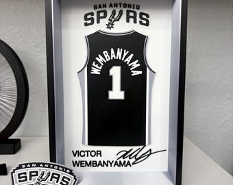 Wembanyama Jersey Shadow Box | Spurs Fan Decor